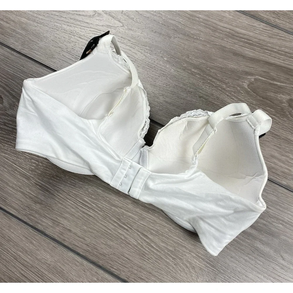Maidenform Women's Lace Trim T Shirt Bra White Size 38DD New